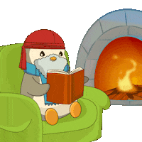Book Read Sticker by Pudgy Penguins