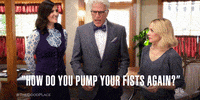 how do you pump your fists again lol GIF by The Good Place