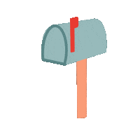 words_by_morgan happy mail happy mail mailbox Sticker