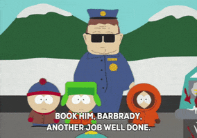 eric cartman officer barbrady GIF by South Park 