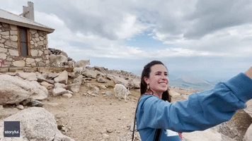 Baby Goat Performs Some Parkour on Colorado Peak