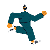 Walking Running Sticker by Animaak