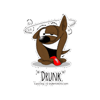 Drunk Lazydog Sticker by stylemotions