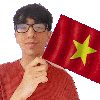 Holding Ho Chi Minh Sticker