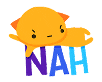 Angry Cat No Sticker by Cindy Suen