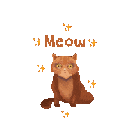 Cat Meowing Sticker