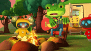 Party Camping GIF by moonbug