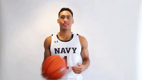 navyathletics giphygifmaker navy athletics john carter navy basketball GIF