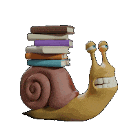 Snail Studying Sticker