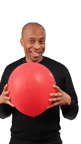 Red Balloon Smiling Sticker by Bernardson