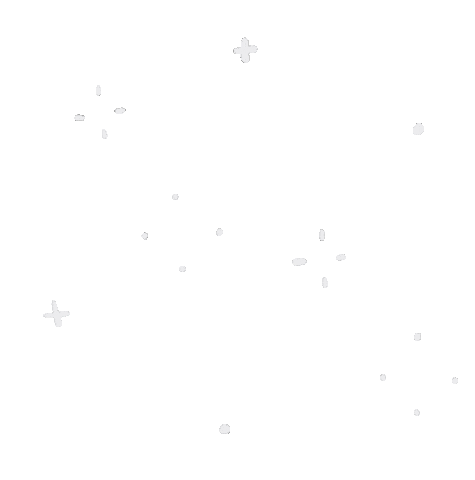 Sticker gif. Twinkling white crosshatch stars, flashing in double time.