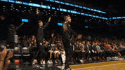 celebration brooklyn GIF by NBA