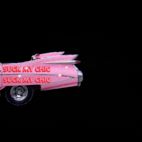 suckmychic giphygifmaker giphyattribution pink car GIF