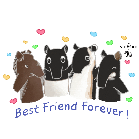Best Friends Chill Sticker by The Tapping Tapir