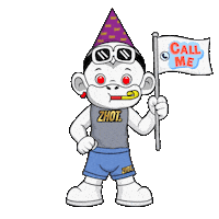 Call Me Party Sticker by Zhot