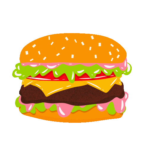 Eat Me Burger Sticker by Devon Blow