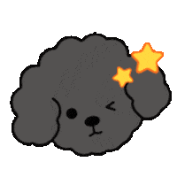 Wink Poodle Sticker