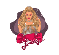 josetty1 fashion pink hair makeup Sticker