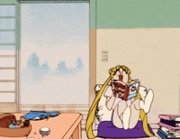sailor moon laughing GIF