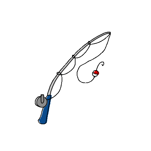 Fishing Rod Sticker by CVS