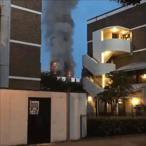 Smoke Rises From West London Apartment Fire