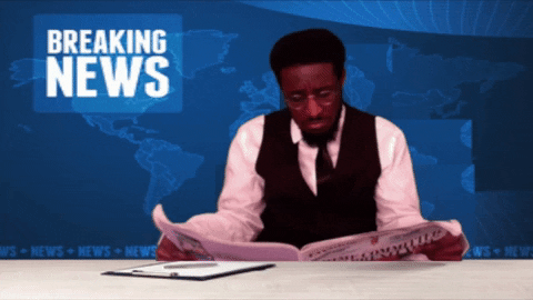 Breaking News Reading GIF by Ren DMC