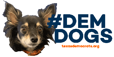 texasdemocrats dog dogs puppy texas Sticker
