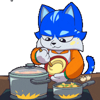 Cat Cooking Sticker by Toshithecat