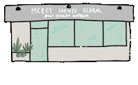 mercyhouseglobal home shop club globe Sticker