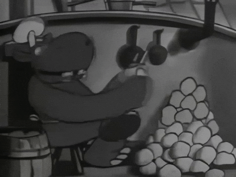 Black And White Cooking GIF by Fleischer Studios