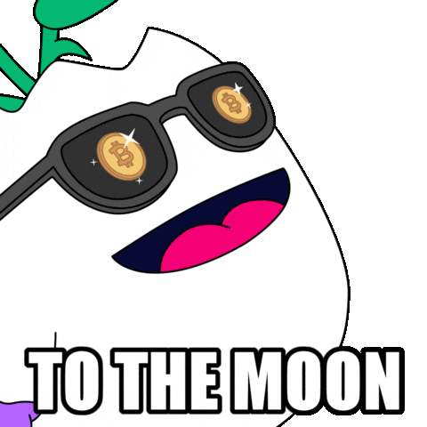 To The Moon Money Sticker by Magic Eden