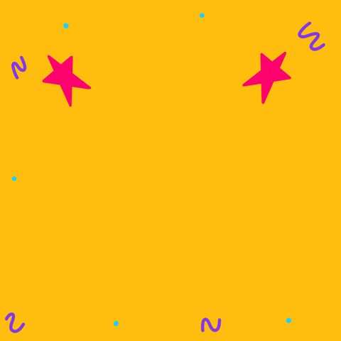 Text gif. The text "Be a Prevention Advocate" animates across the screen on three lines against a yellow background with stars and squiggles.
