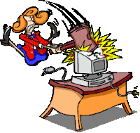 Angry Computer Sticker