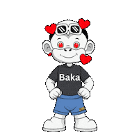 White Monkey Red Earring Sticker by Zhot