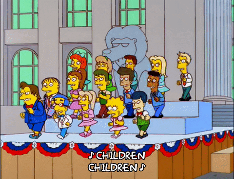 lisa simpson singing GIF