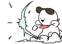 Dog Laugh Sticker by すこぶる動くウサギ