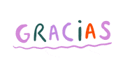 Thanks Gracias Sticker by Marieta Defelice