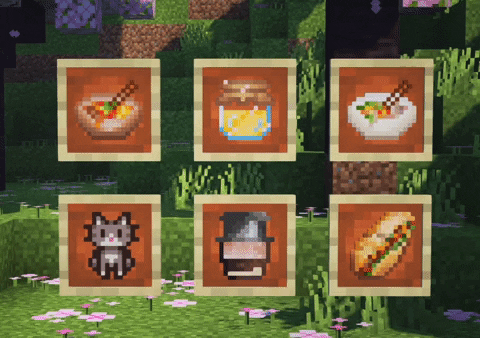 Cuter items (animated foods &amp; undying totem) ✧/ᐠ- -ᐟ Minecraft Texture Pack