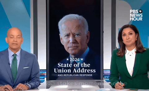 State Of The Union Biden GIF by PBS NewsHour