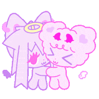 Pink Hug Sticker by Lilac's World