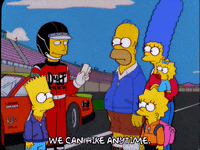 homer simpson duff racer GIF