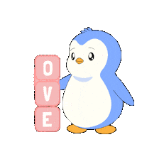 I Love You Flirt Sticker by Pudgy Penguins