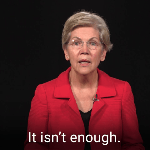 It isn't enough.