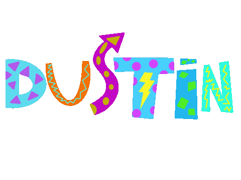 Names Dustin Sticker