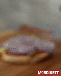 McBrikett fire yummy burger bbq GIF