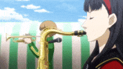 Playing Persona 4 GIF