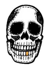 TaylorReeve halloween laugh skull dead Sticker