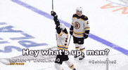 nhl sports hockey hug hey GIF