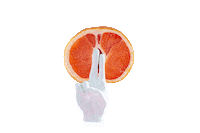 Orange Juice Fruit Sticker by ESCENA CUATRO