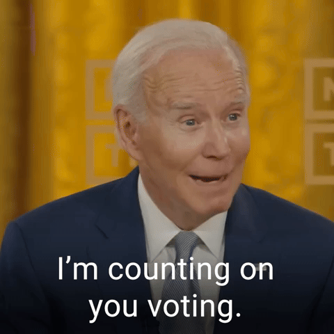 I'm counting on you voting.